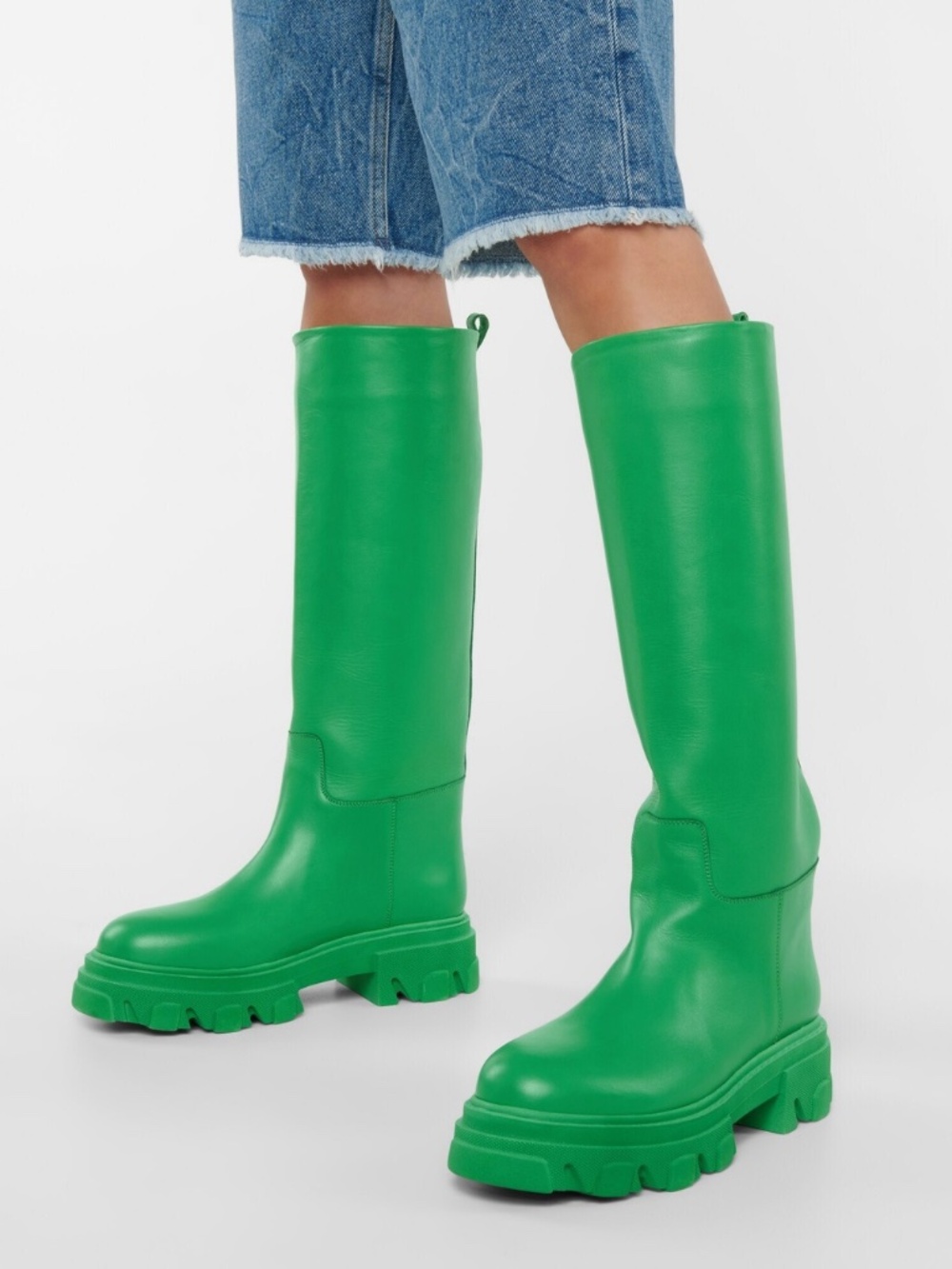 New Gia Borghini GIA X PERNILLE TEISBAEK Perni 07 Leather Knee High Boots | 38.5